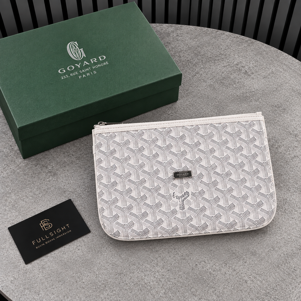 Pochette Goyard blanche