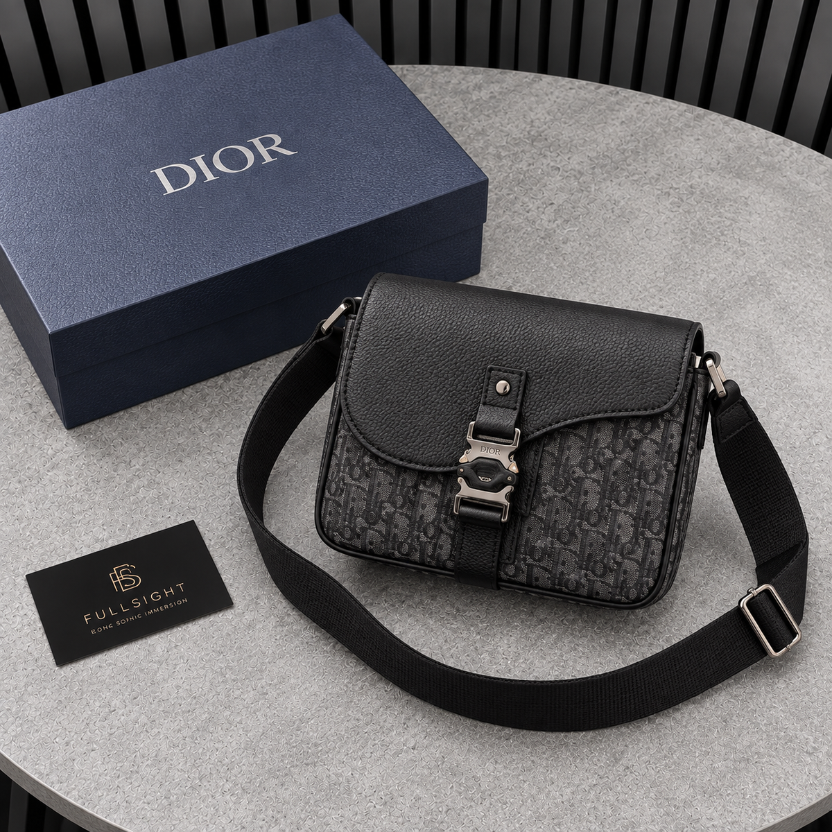 Sac messager Dior noir